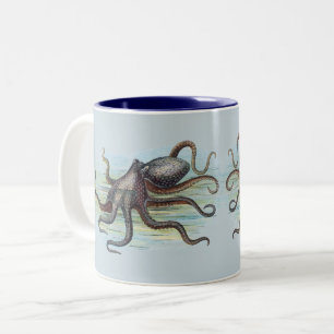 Tasse 2 Couleurs Octopus vintage