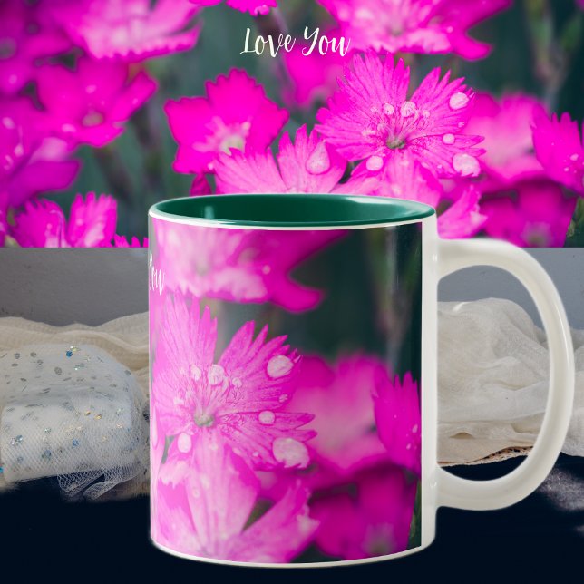 Tasse 2 Couleurs Oeillets sauvages après la pluie (Créateur téléchargé)