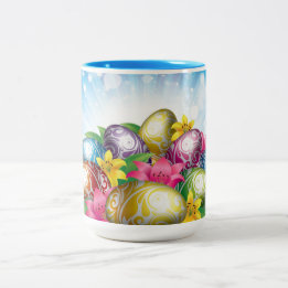 Tasse 2 Couleurs Oeufs de Pâques