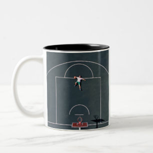 Tasse 2 Couleurs Oeuvre de basket-ball