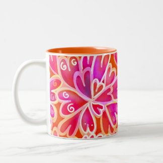 Tasse 2 Couleurs Oeuvre des Coeurs roses