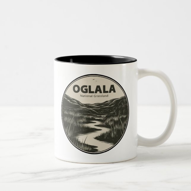 Tasse 2 Couleurs Oglala National Grassland Nebraska Stream (Droit)