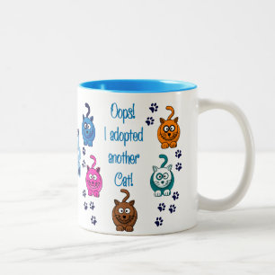 Tasse 2 Couleurs Oh là là ! !  J'ai adopté un autre chat !