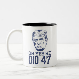 Tasse 2 Couleurs Oh Oui Il L'a Fait 47 Trump 2024 