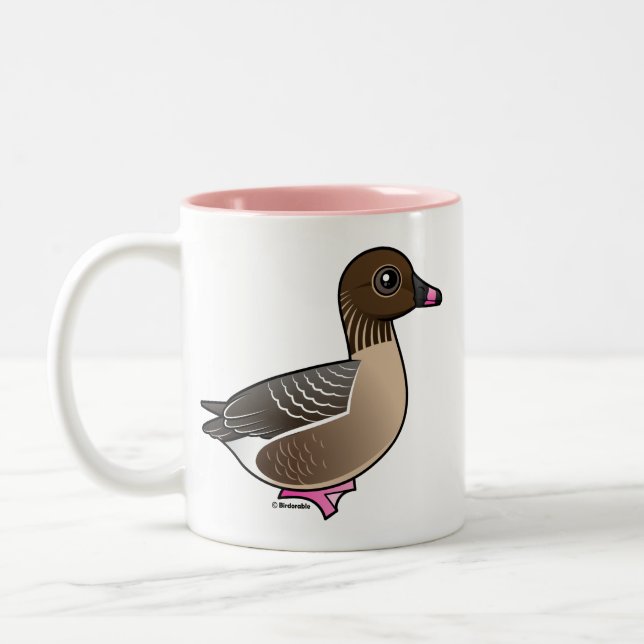 Tasse 2 Couleurs Oie à pied rose (Gauche)