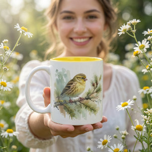 Tasse 2 Couleurs Oiseau chanteur ensoleillé