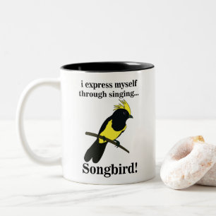 Tasse 2 Couleurs Oiseau chanteur Mésange Oiseau drôle Ornithologie 