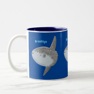 Tasse 2 Couleurs Oiseau de mer mola mola mignonne caricature