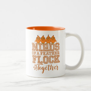 Tasse 2 Couleurs Oiseau Nerd Drôle Les Nirds d'une même espèce vole