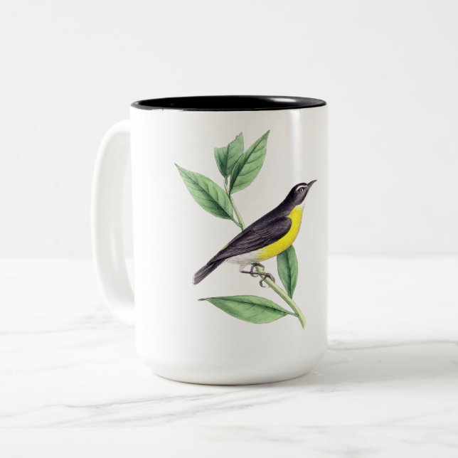 Tasse 2 Couleurs Oiseaux (Devant gauche)