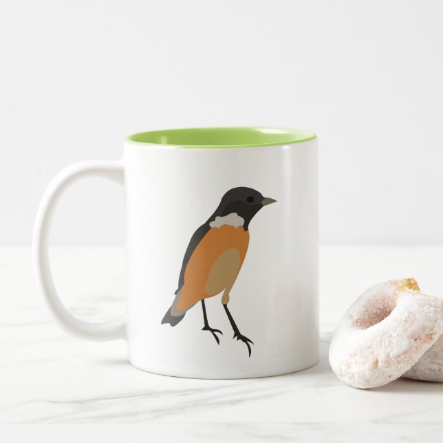 Tasse 2 Couleurs Oiseaux colorés Colibri (Avec donut)