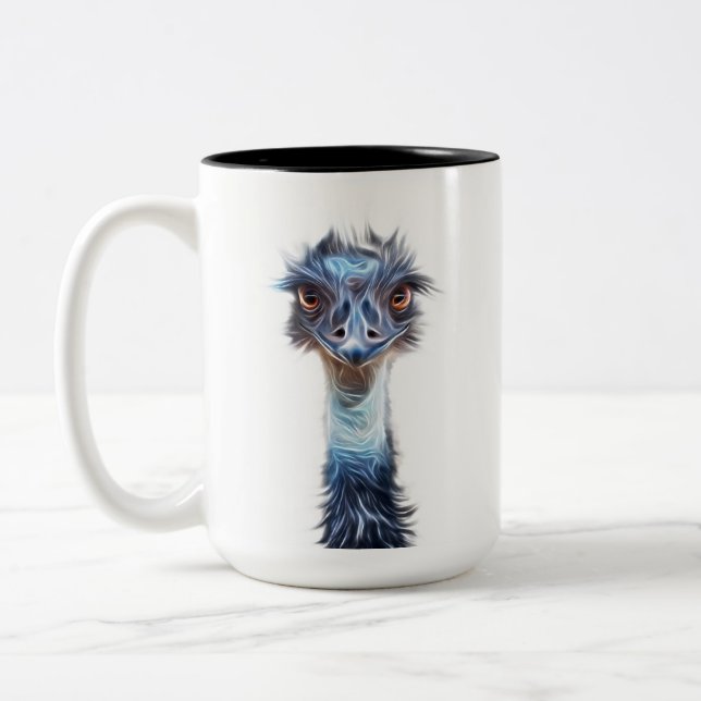 Tasse 2 Couleurs Oiseaux d'Emu (Gauche)