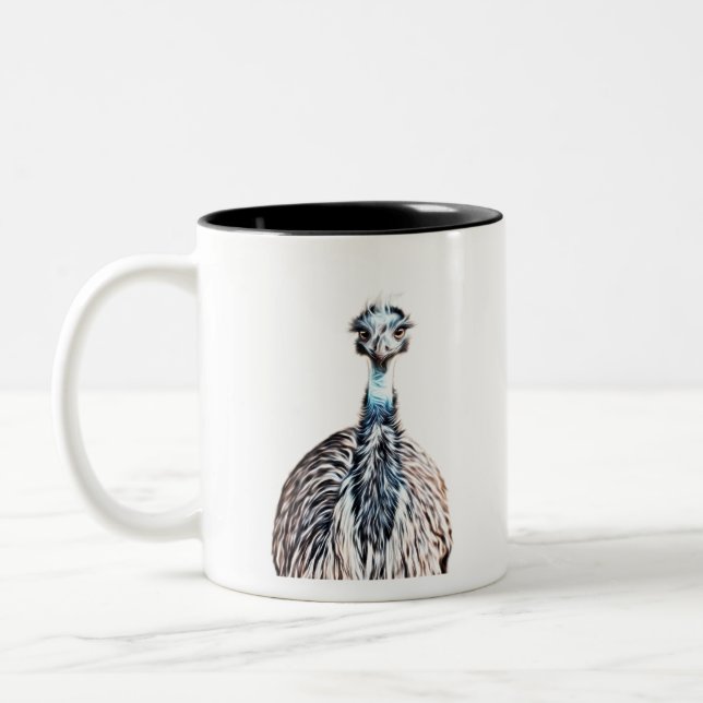 Tasse 2 Couleurs Oiseaux d'Emu (Gauche)