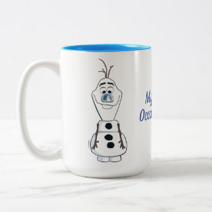Tasse 2 Couleurs Olaf Avec Nez Snowglobe