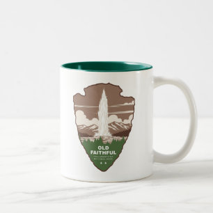 Tasse 2 Couleurs Old Faithful Parc national de Yellowstone Arrowhea
