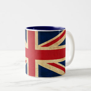 Tasse 2 Couleurs Old Vintage Grunge United Kingdom Flag Union