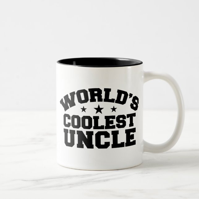 Tasse 2 Couleurs Oncle le plus cool du monde (Droit)