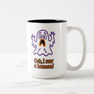 Tasse 2 Couleurs Oooh, I Saw a Human! – Funny Ghost Halloween