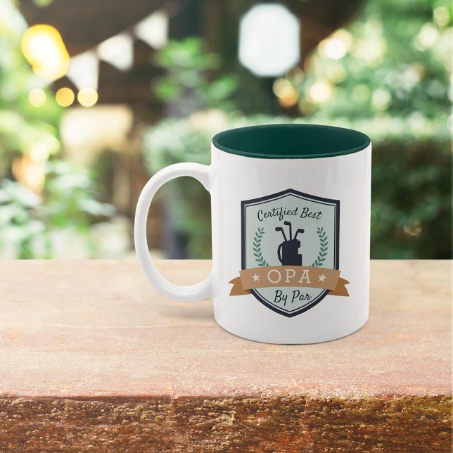 Tasse 2 Couleurs Opa par défaut | Grand-père du golf (Créateur téléchargé)