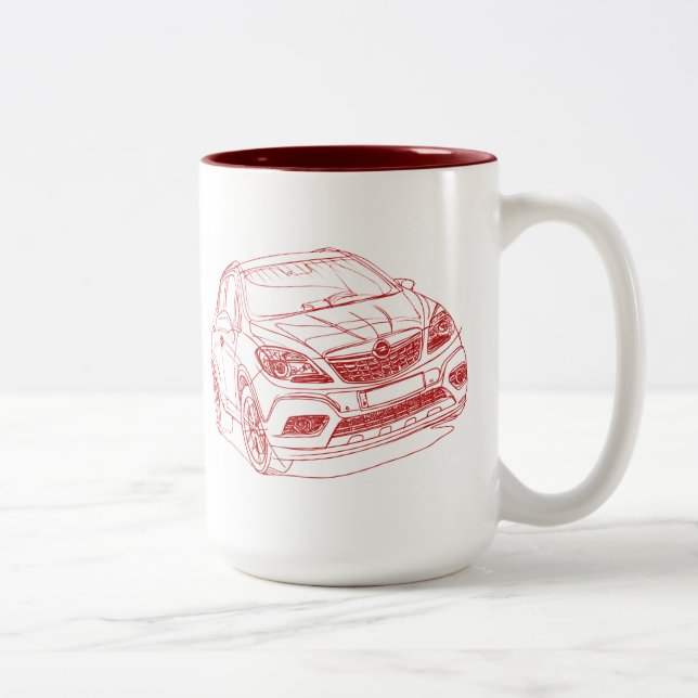Tasse 2 Couleurs Opel Mokka 2013 (Droit)