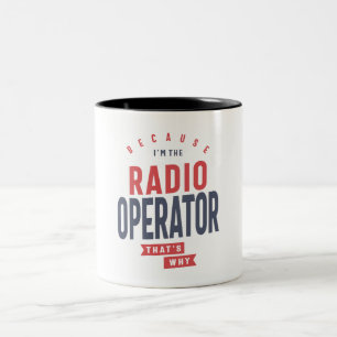 Tasse 2 Couleurs Opérateur radio
