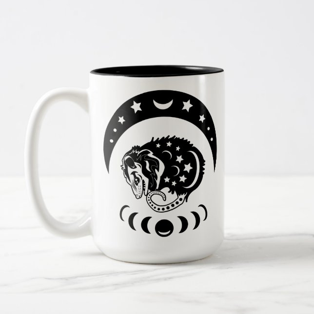 Tasse 2 Couleurs Opossum Cute Witchy (Gauche)