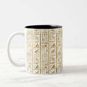 Tasse 2 Couleurs Or & blanc Egypte Glam Moderne Chic
