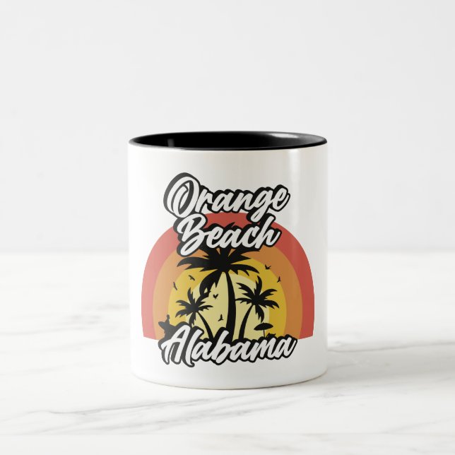 Tasse 2 Couleurs Orange Beach, Alabama (Centre)
