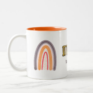Tasse 2 Couleurs Orange Violet Bohème Arc-en-Ciel Remerciement Ense
