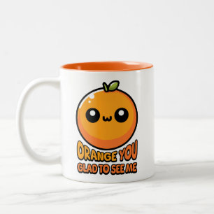 Tasse 2 Couleurs Orange, Vous Êtes Heureux De Vous Voir ! Pun orang