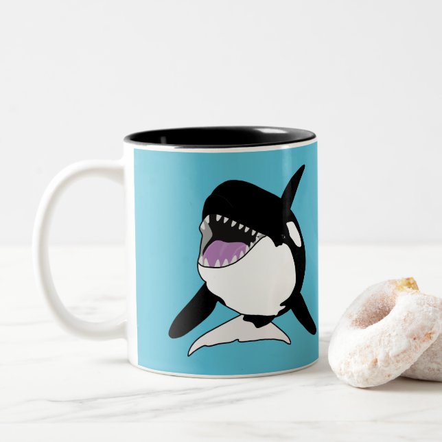 Tasse 2 Couleurs Orca Killer Whale (Avec donut)