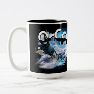 Tasse 2 Couleurs Orca Tiller Whale Jumping Antarctique