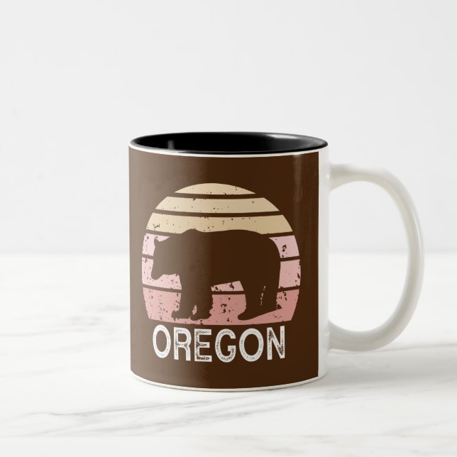 Tasse 2 Couleurs Oregon Bear (Droit)