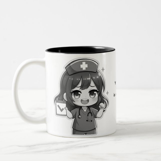 Tasse 2 Couleurs Original Chibi Nurse - Nursing Life (Gauche)