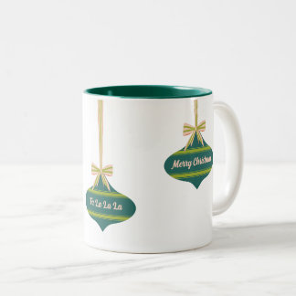 Tasse 2 Couleurs Ornement de Noël vintage couleur modifiable