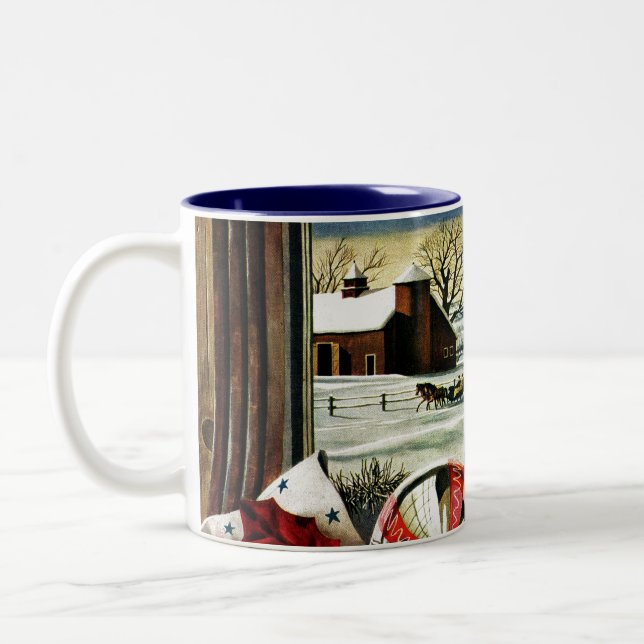 Tasse 2 Couleurs Ornements de Noël (Gauche)