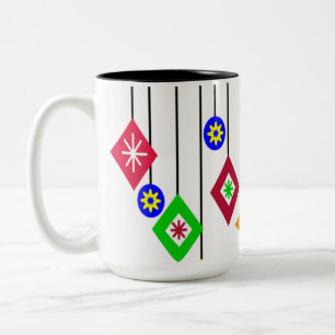 Tasse 2 Couleurs Ornements de Noël