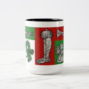 Tasse 2 Couleurs Ornements vintages