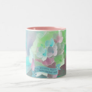 Tasse 2 Couleurs Orthensia peinte à l'huile, Foi des femmes bibliqu