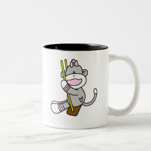 Tasse 2 Couleurs Oscillation de singe de chaussette