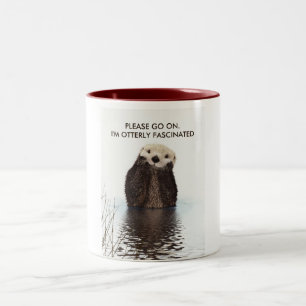 Tasse 2 Couleurs Otter mignonne avec jeu de mot amusant