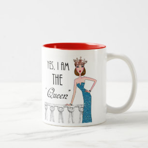 Tasse 2 Couleurs Oui, je suis la "reine"