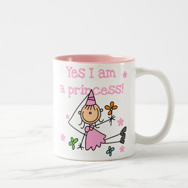 Tasse 2 Couleurs Oui je suis une princesse (Droit)