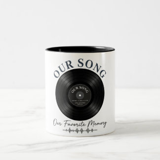 Tasse 2 Couleurs Our Song Vinyl Record Soundwave Romantic Coffee Mu