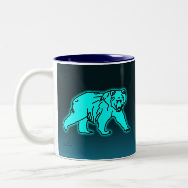 Tasse 2 Couleurs Ours bleu Kodiak (Gauche)