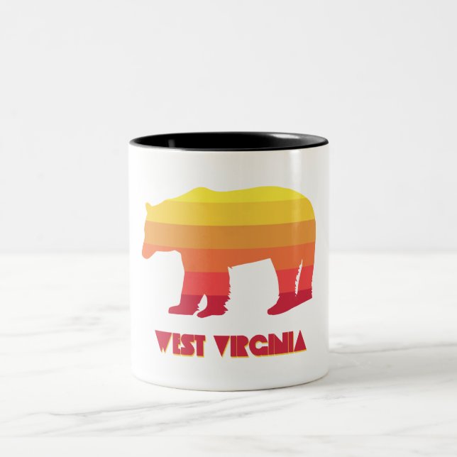 Tasse 2 Couleurs Ours de Virginie occidentale (Centre)