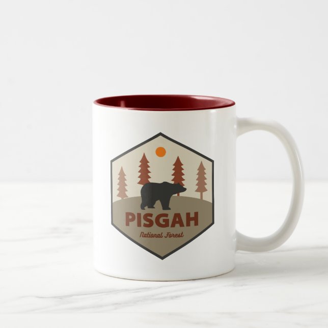 Tasse 2 Couleurs Ours forestier national de Pisgah (Droit)