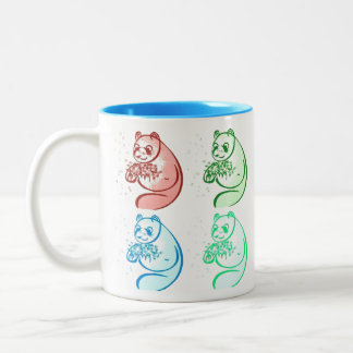 Tasse 2 Couleurs Ours Panda Art Pop Joueur