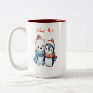 Tasse 2 Couleurs Ours polaire mignon et pingouins amis Musique de N