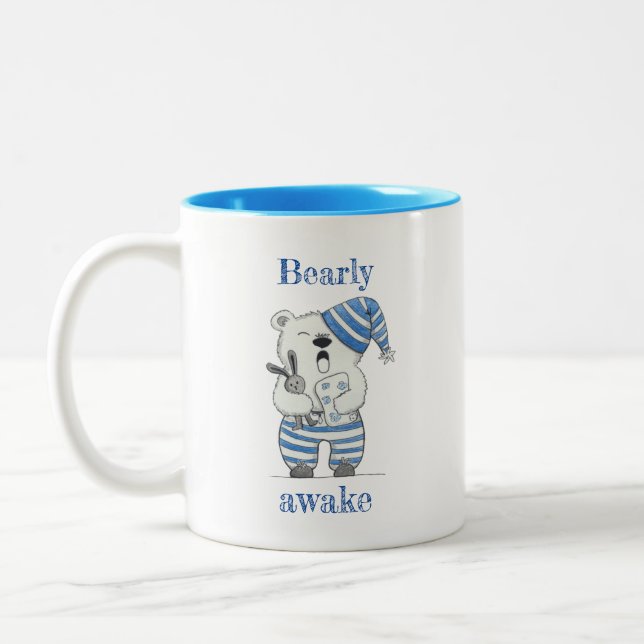 Tasse 2 Couleurs Ours somnolent //Bearly de bébé éveillé (Gauche)